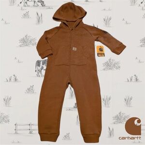 Carhartt Tan Fleece Zip-Up Coverall